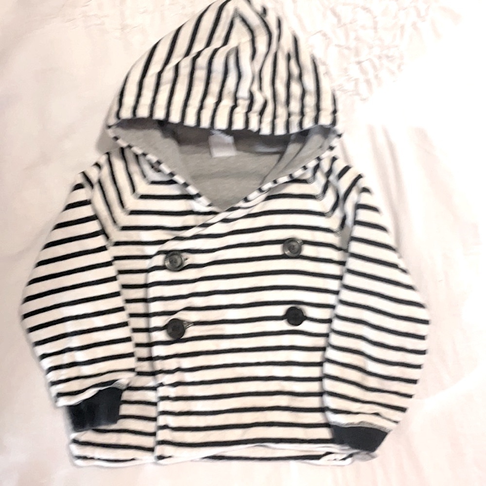 Petite Bateau Hooded  Sweatshirt Jacket 24 mo
